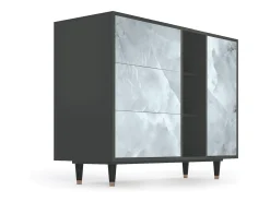 Aparador - 125x98x48 cm - BS2 - The Onyx, Antracita