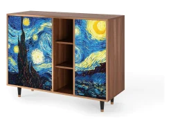 Aparador - 125x98x48 cm - BS2 - The Starry Night , Nogal