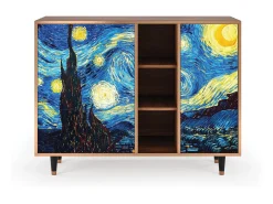 Aparador - 125x98x48 cm - BS2 - The Starry Night , Nogal