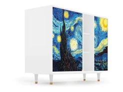 Aparador - 125x98x48 cm - BS2 - The Starry Night , Blanco