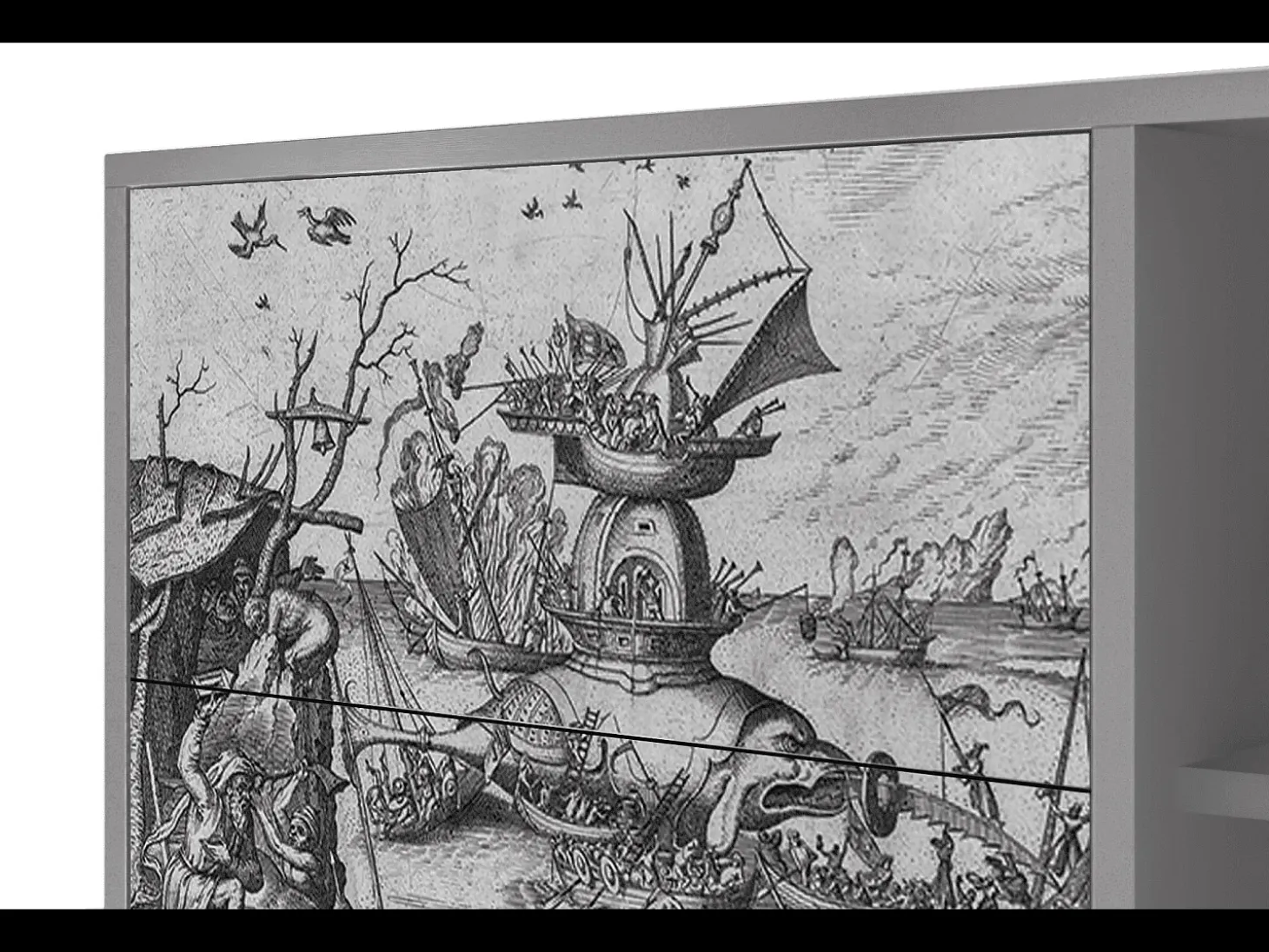 Aparador - 125x98x48 cm - BS2 - The Temptation, Gris