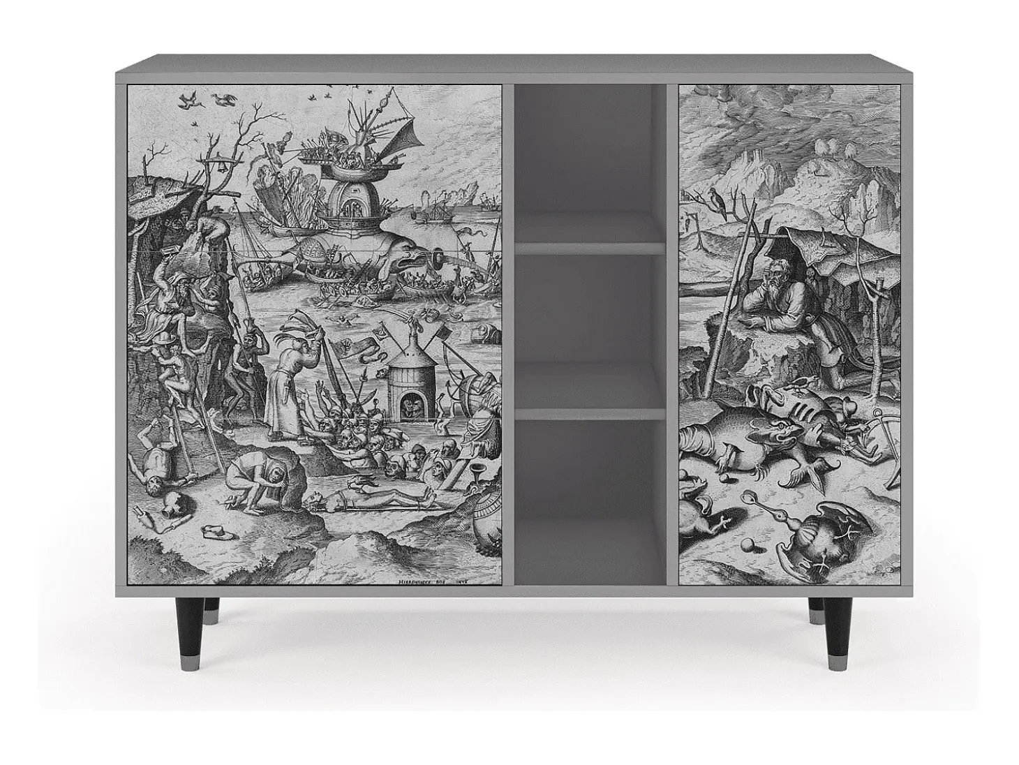 Aparador - 125x98x48 cm - BS2 - The Temptation, Gris