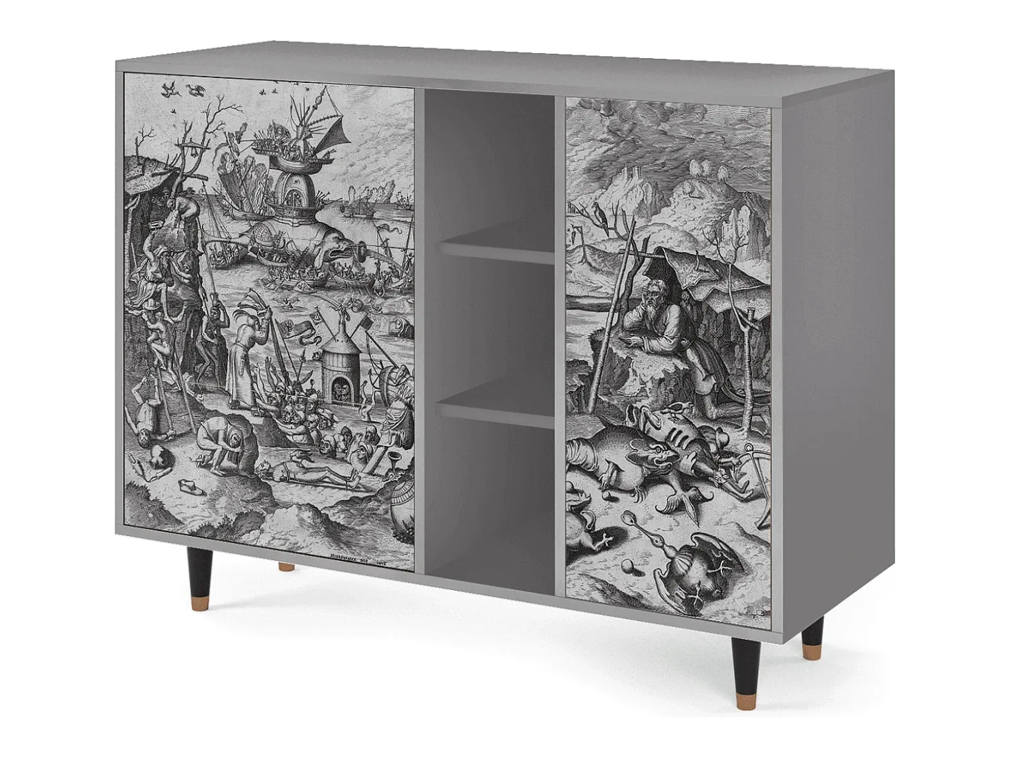 Aparador - 125x98x48 cm - BS2 - The Temptation, Gris