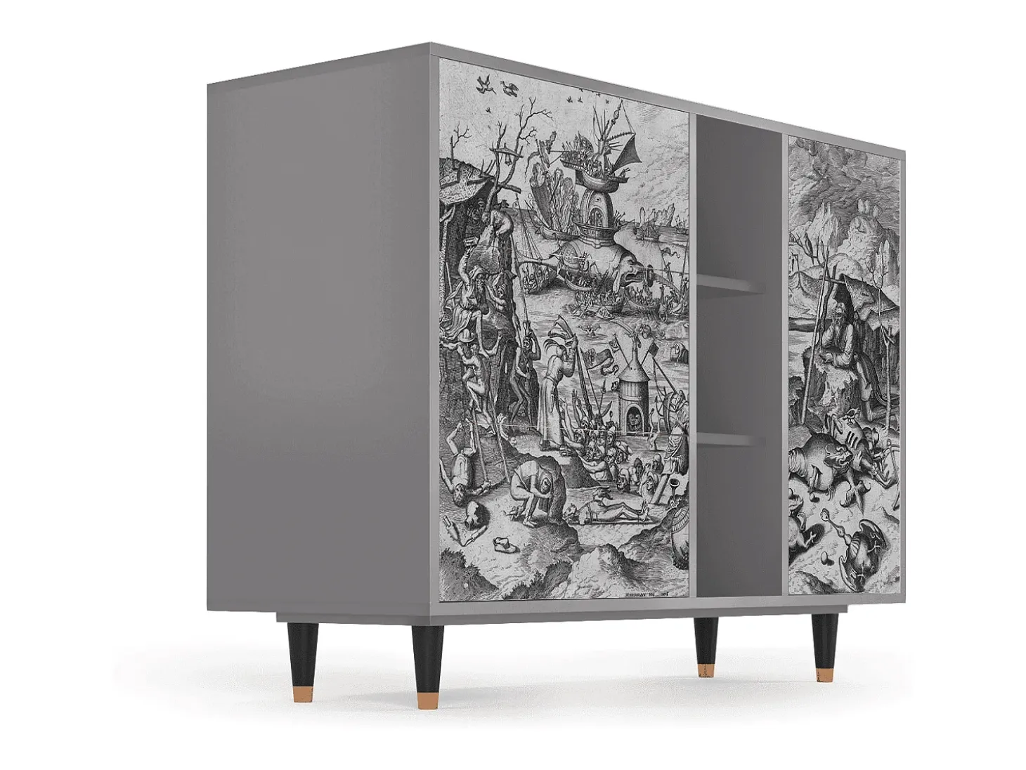 Aparador - 125x98x48 cm - BS2 - The Temptation, Gris