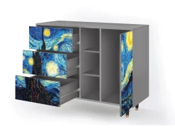 Aparador - 125x98x48 cm - BS2 - The Starry Night , Gris