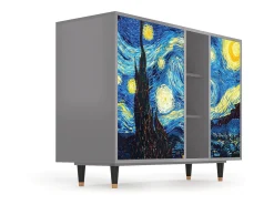 Aparador - 125x98x48 cm - BS2 - The Starry Night , Gris