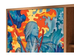 Aparador - 125x98x48 cm - BS2 - The Girl - James Jean, Nogal
