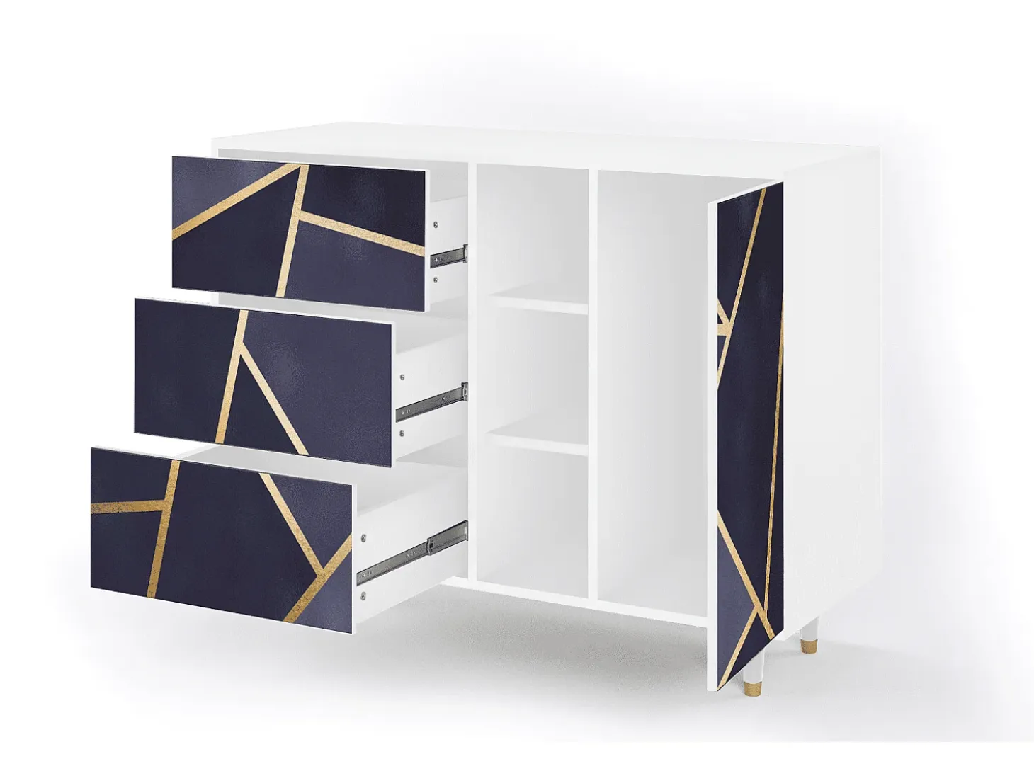 Aparador - 125x98x48 cm - BS2 - The Amethyst, Blanco
