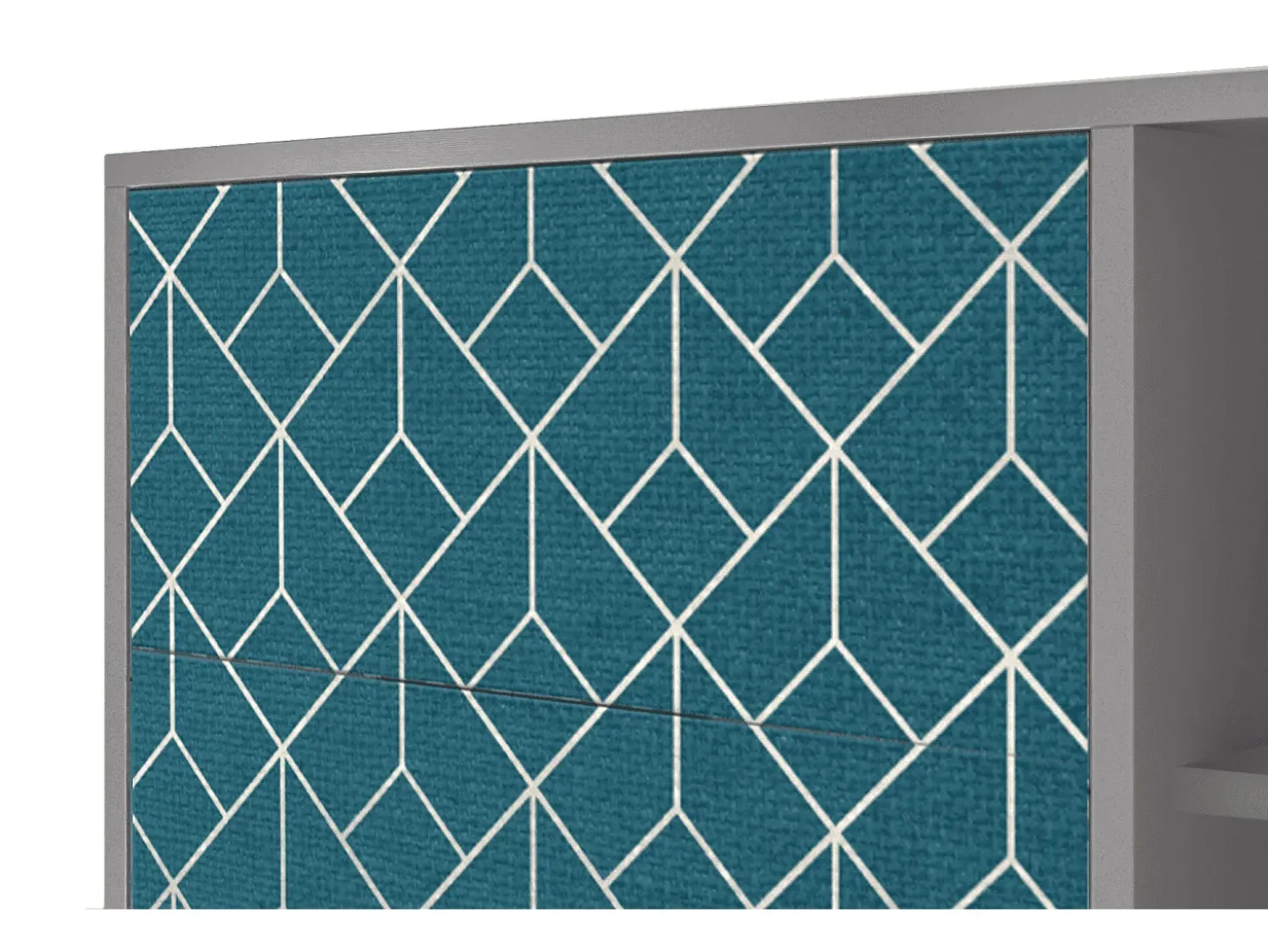 Aparador - 125x98x48 cm - BS2 - Turquoise Geometry, Gris