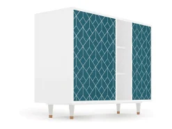 Aparador - 125x98x48 cm - BS2 - Turquoise Geometry, Blanco