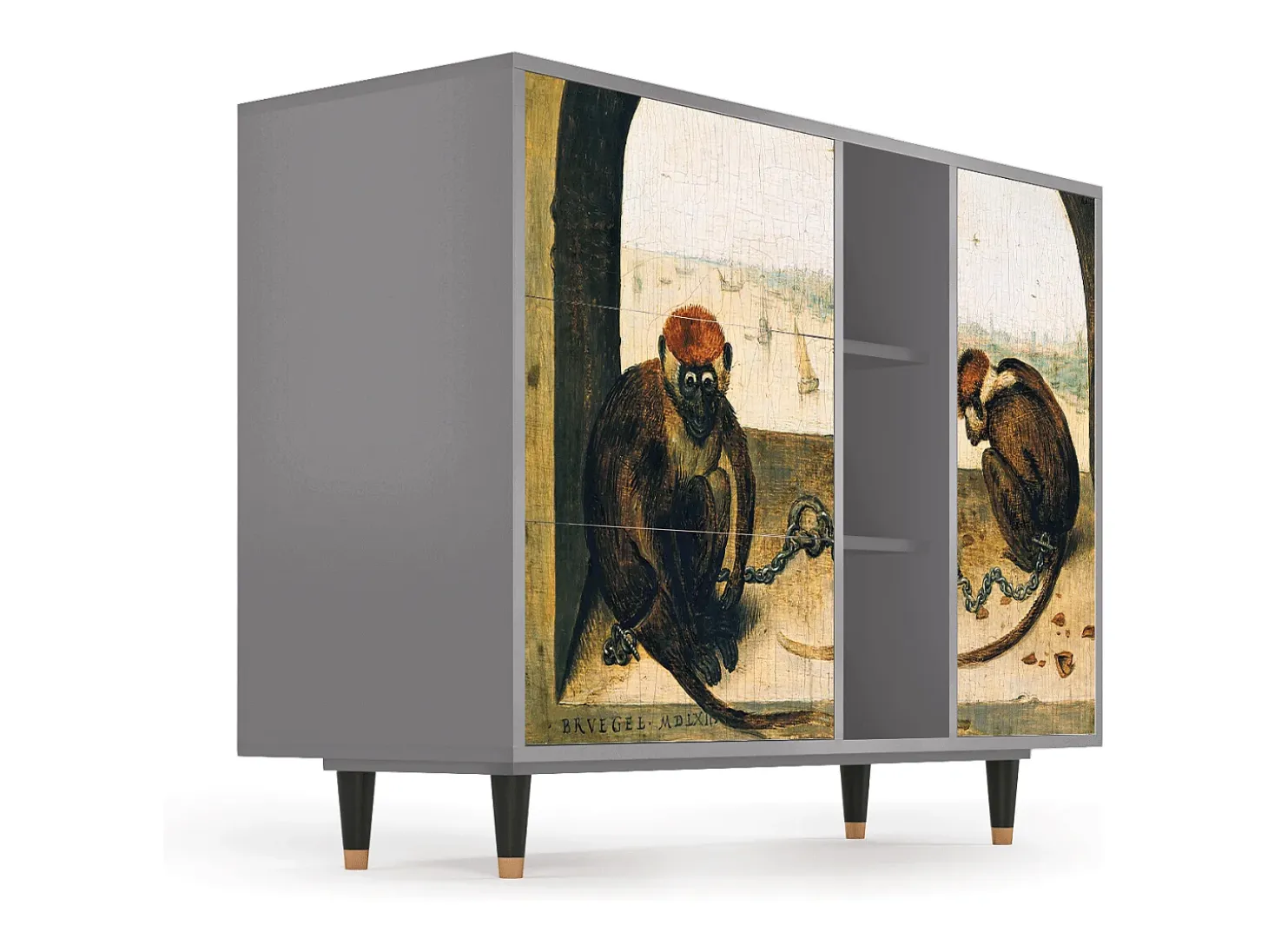 Aparador - 125x98x48 cm - BS2 - Two Monkeys, Gris