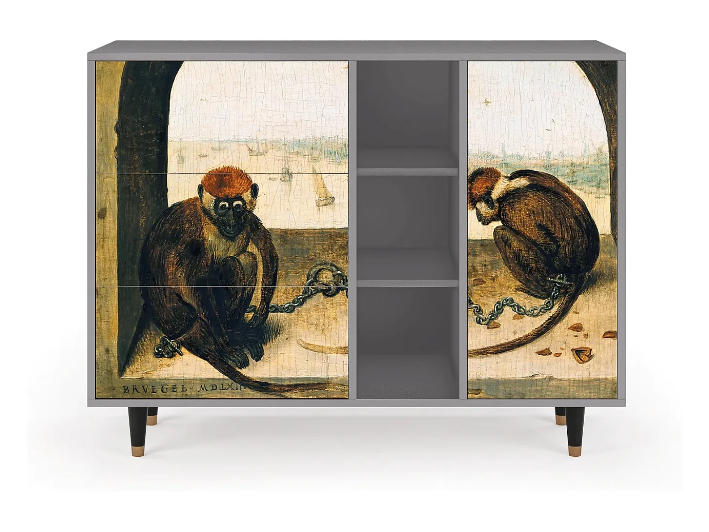 Aparador - 125x98x48 cm - BS2 - Two Monkeys, Gris