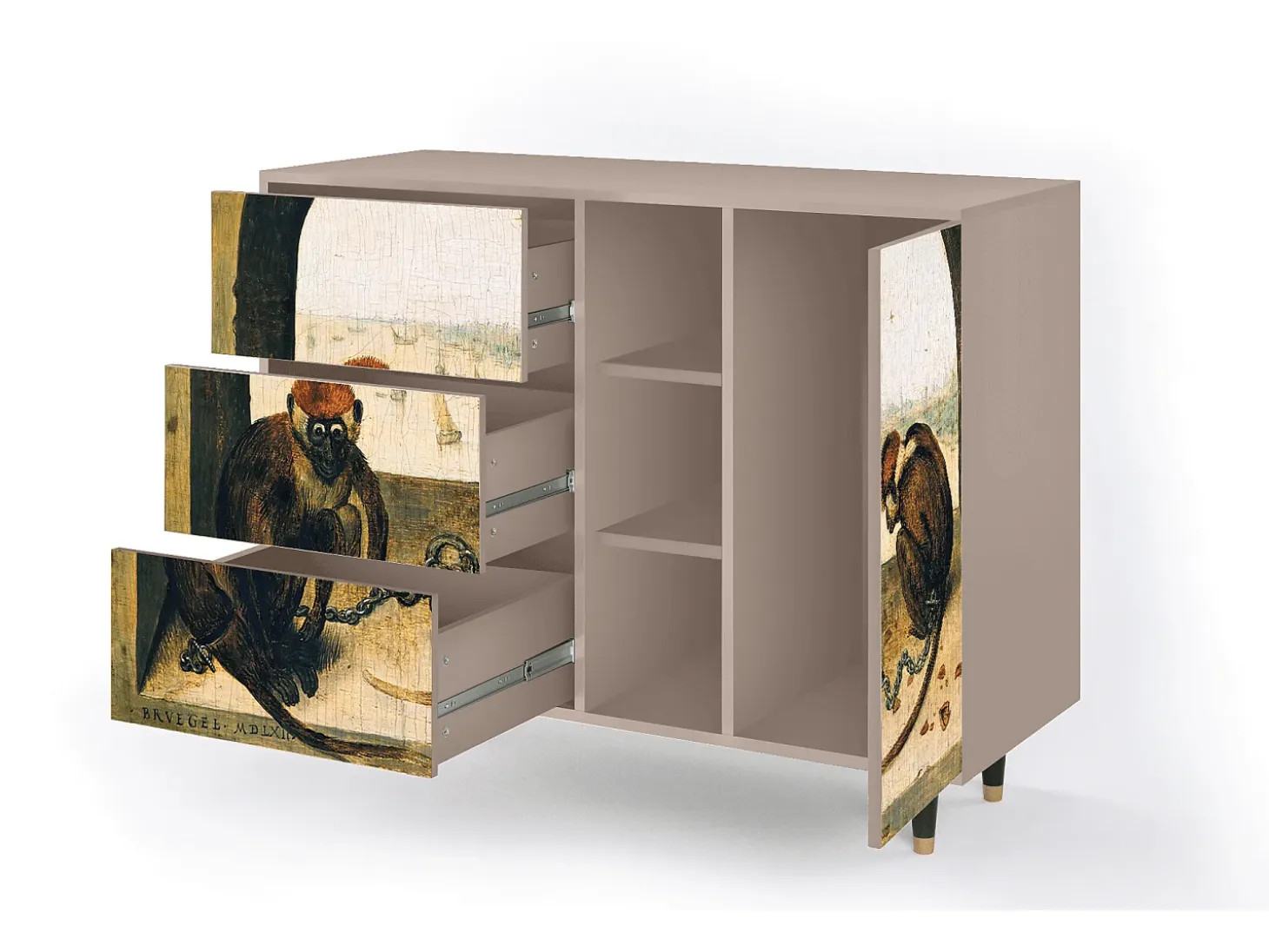 Aparador - 125x98x48 cm - BS2 - Two Monkeys, Latte