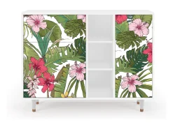 Aparador - 125x98x48 cm - BS2 - Verdant Tropics, Blanco