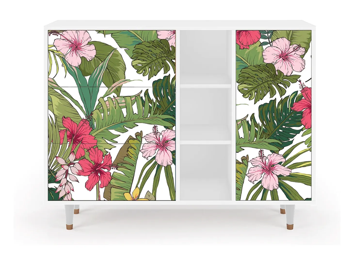 Aparador - 125x98x48 cm - BS2 - Verdant Tropics, Blanco
