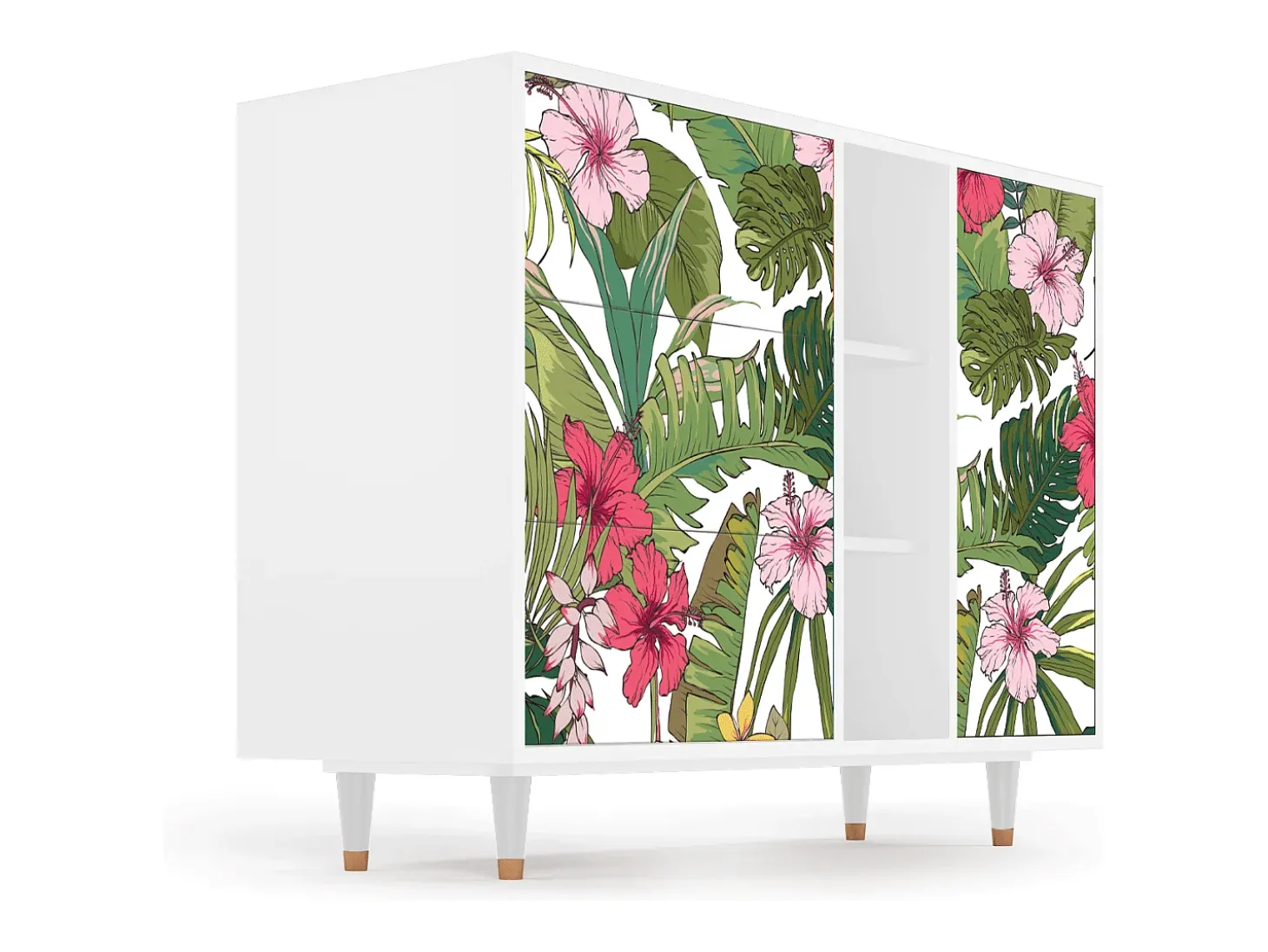 Aparador - 125x98x48 cm - BS2 - Verdant Tropics, Blanco