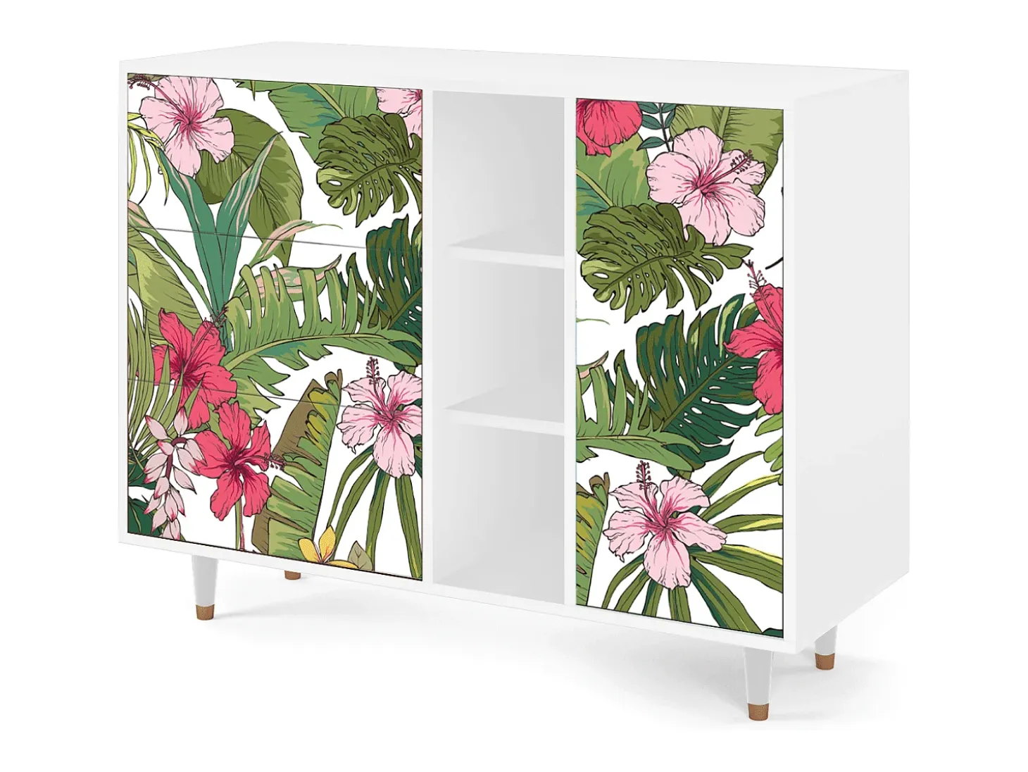 Aparador - 125x98x48 cm - BS2 - Verdant Tropics, Blanco
