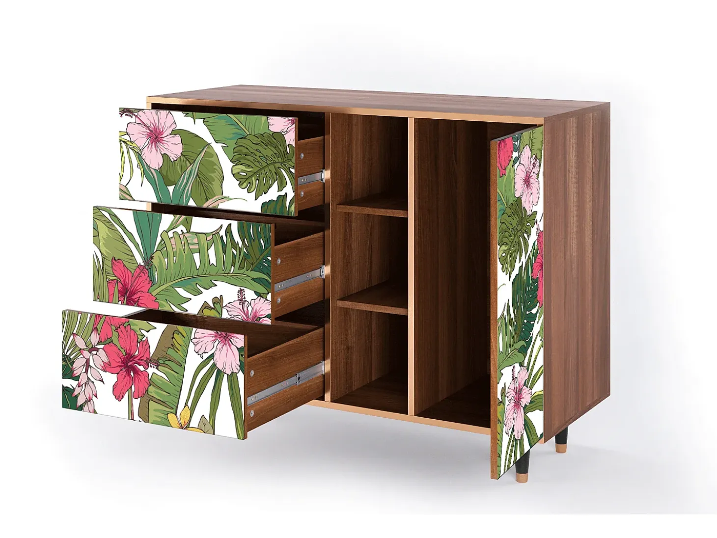 Aparador - 125x98x48 cm - BS2 - Verdant Tropics, Nogal