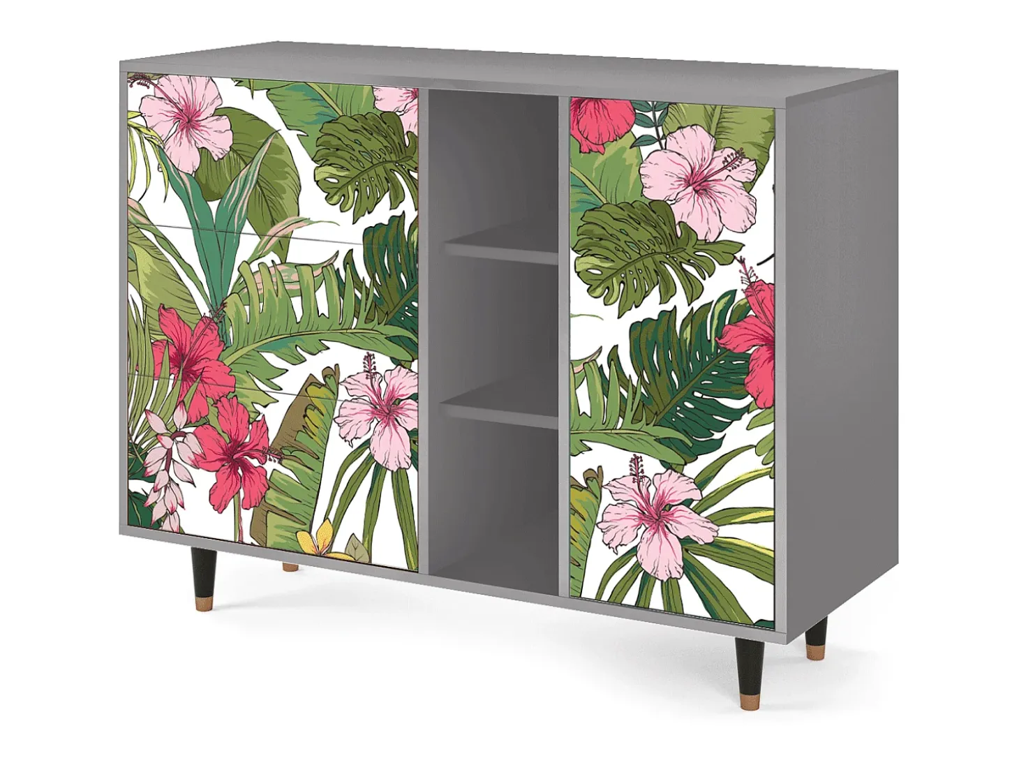 Aparador - 125x98x48 cm - BS2 - Verdant Tropics, Gris