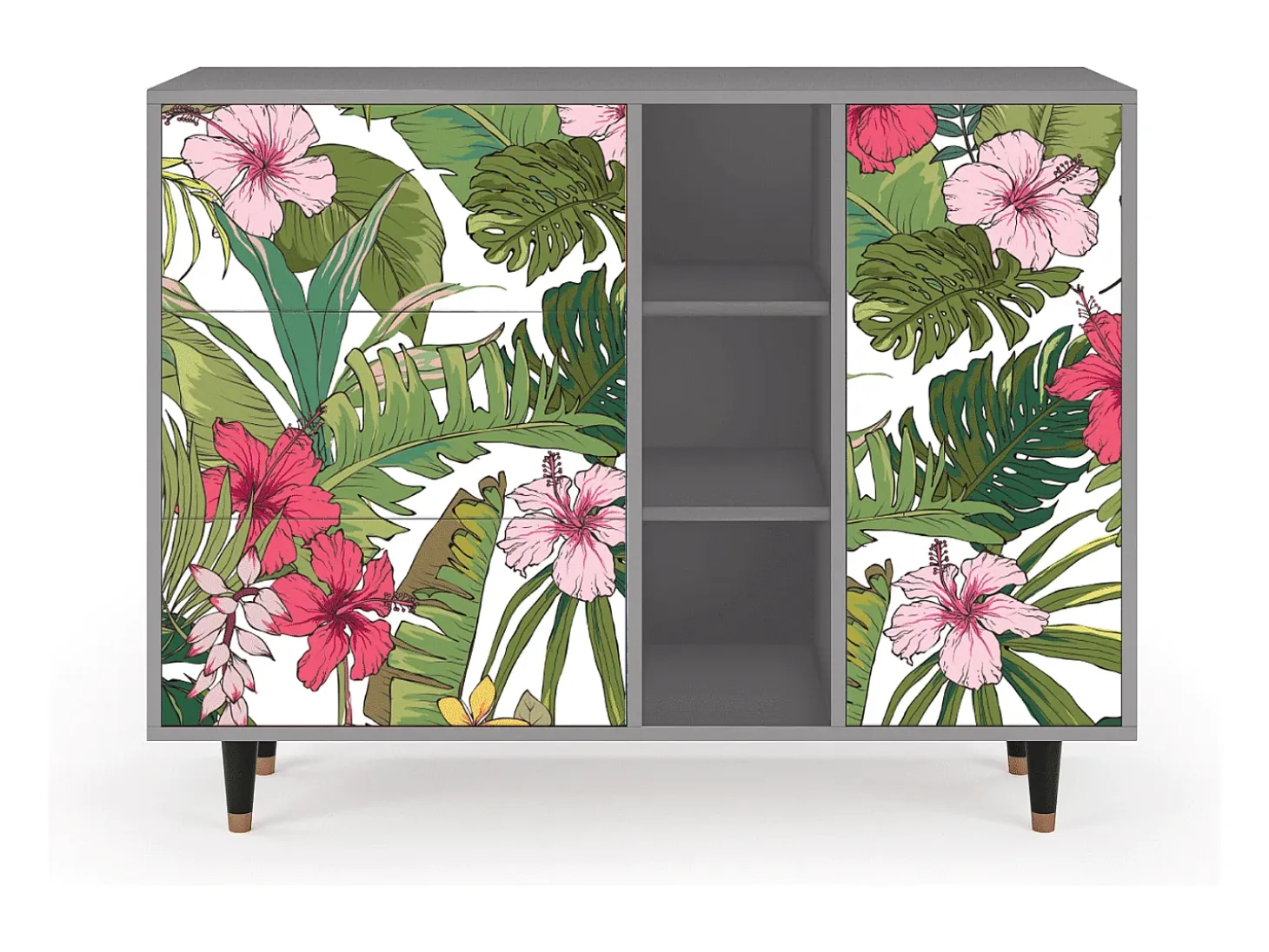 Aparador - 125x98x48 cm - BS2 - Verdant Tropics, Gris