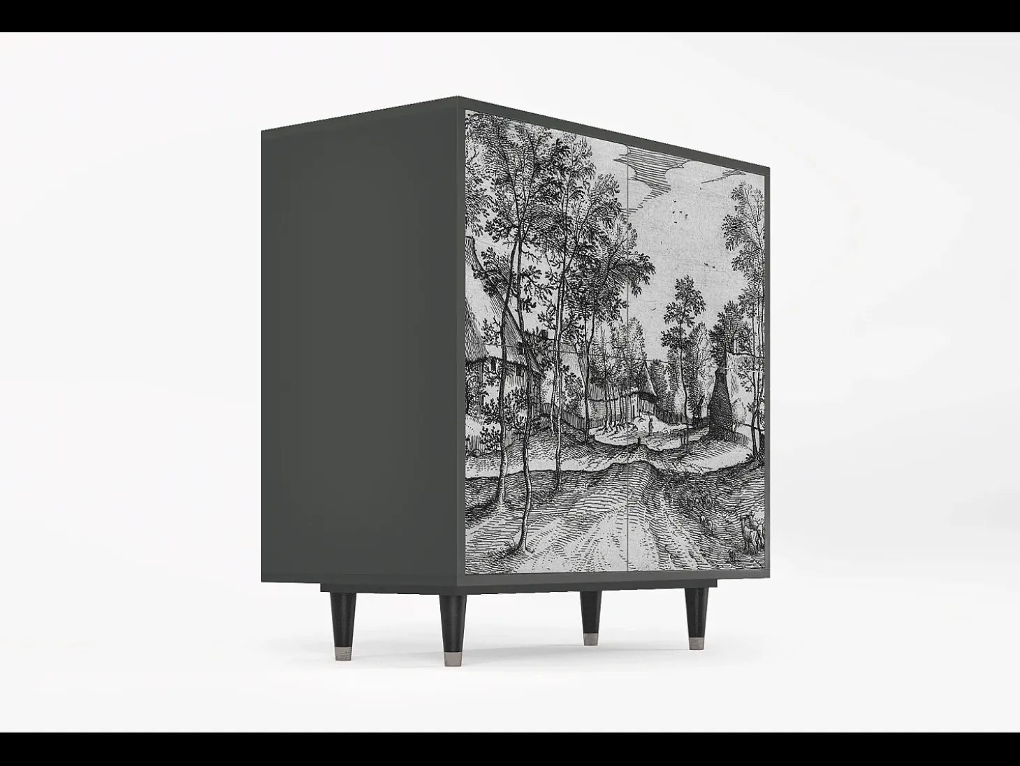 Aparador - 94x96x48 cm - BS3 - Village Road, Antracita
