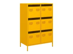 Aparador acero amarillo mostaza 68x39x101,5 cm