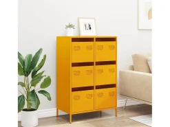 Aparador acero amarillo mostaza 68x39x101,5 cm