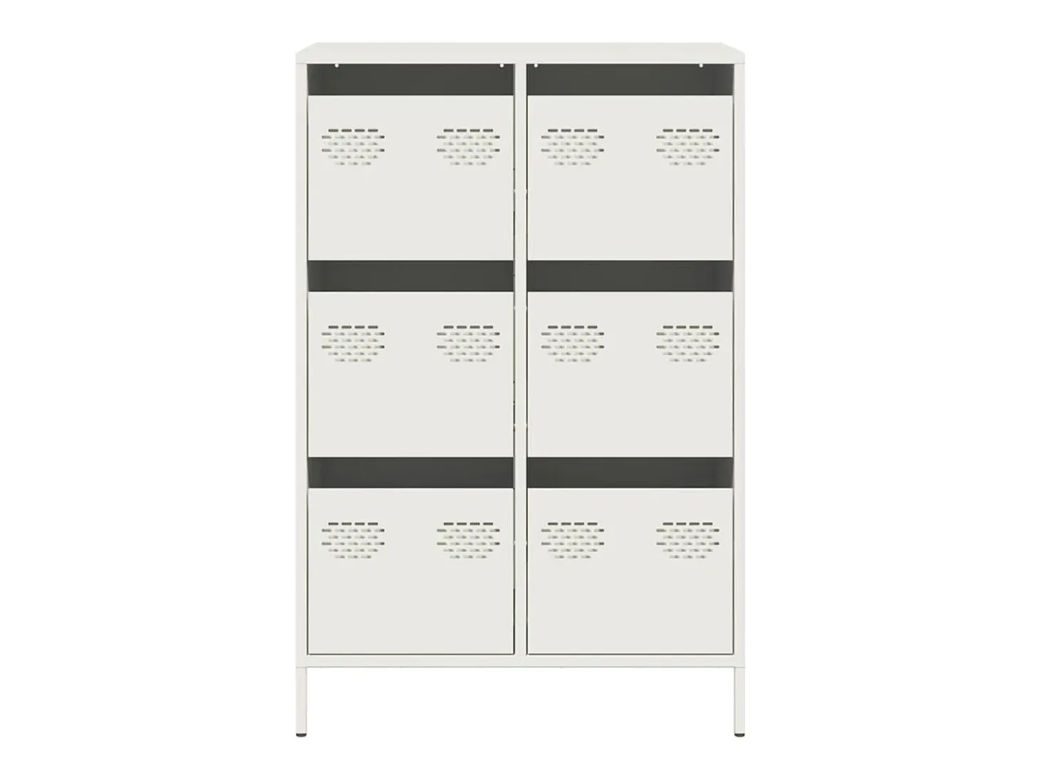 Aparador acero blanco 68x39x101,5 cm