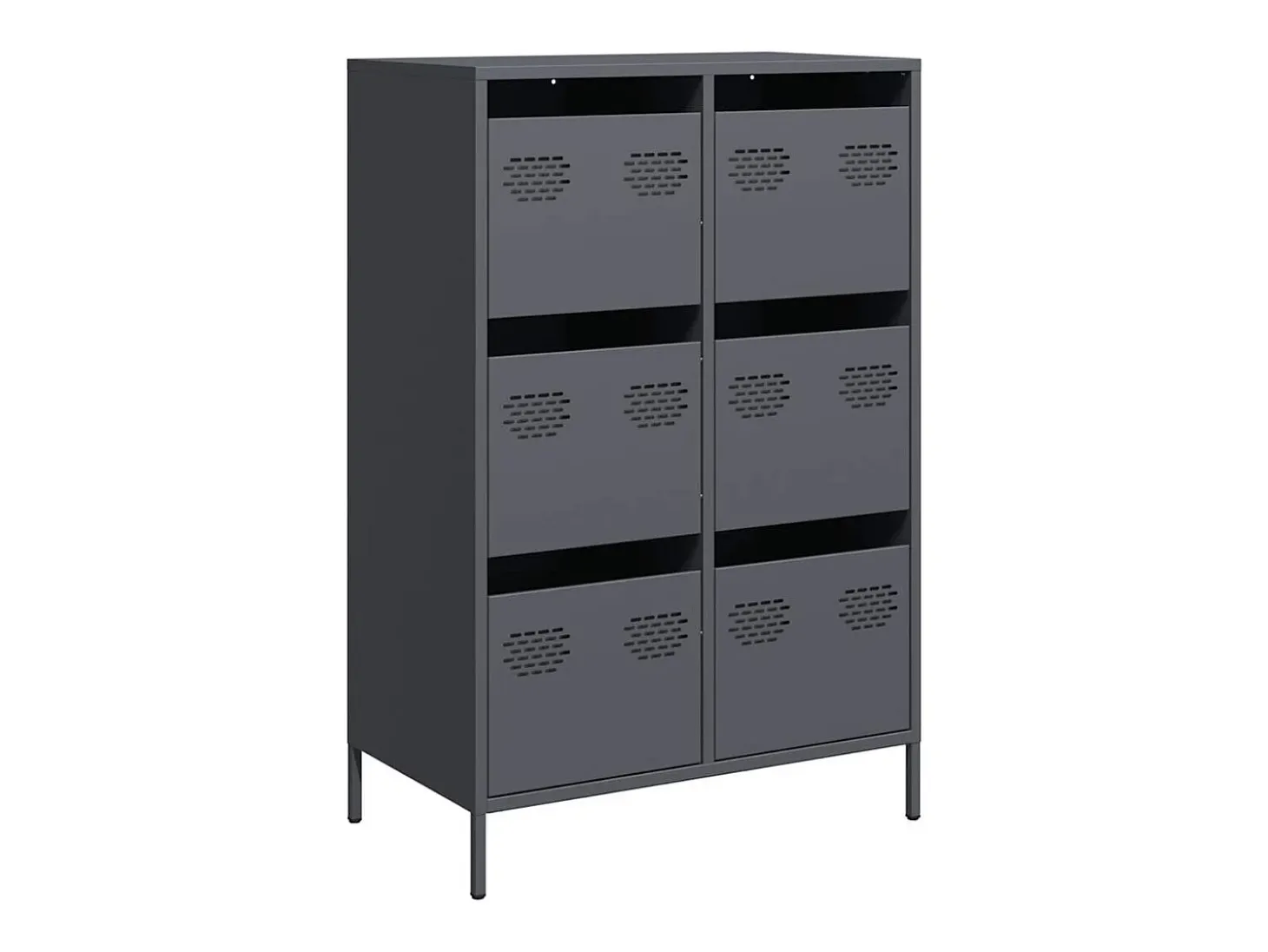 Aparador acero gris antracita 68x39x101,5 cm