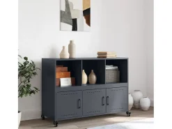 Aparador acero gris antracita 100,5x39x72 cm