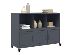 Aparador acero gris antracita 100,5x39x72 cm