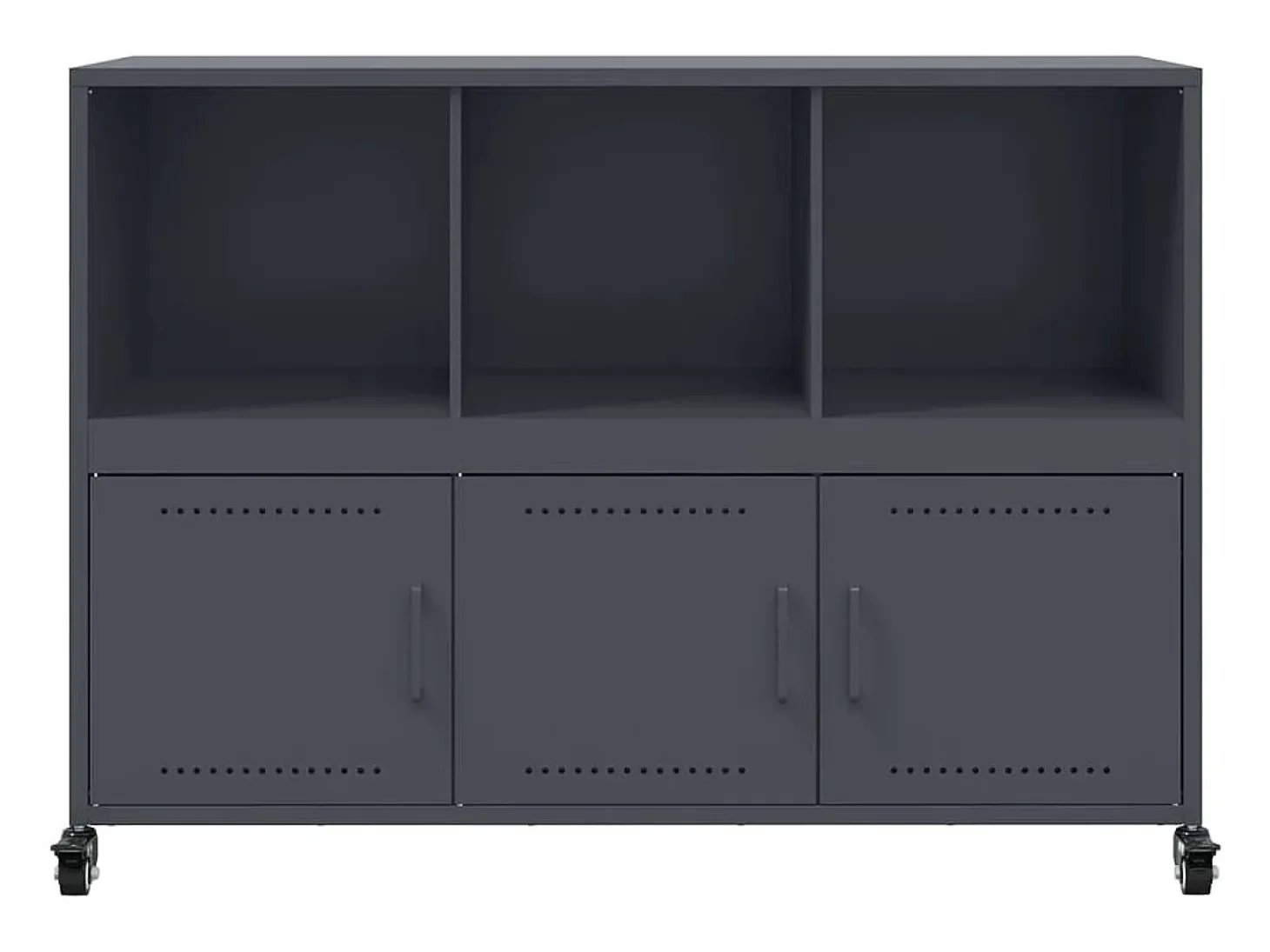 Aparador acero gris antracita 100,5x39x72 cm
