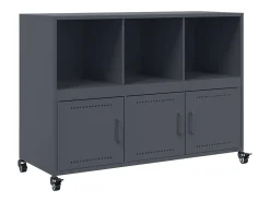 Aparador acero gris antracita 100,5x39x72 cm