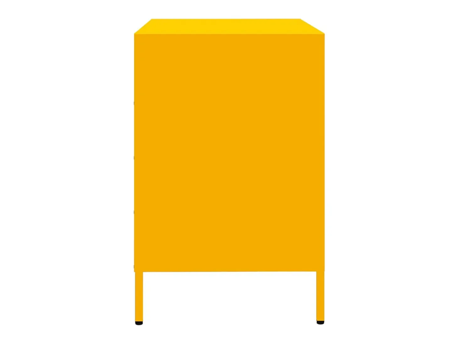 Aparador acero laminado en frío amarillo mostaza 68x39x58,5 cm