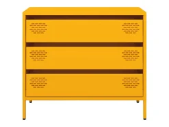 Aparador acero laminado en frío amarillo mostaza 68x39x58,5 cm
