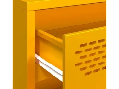 Aparador acero laminado en frío amarillo mostaza 68x39x58,5 cm
