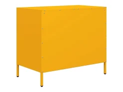 Aparador acero laminado en frío amarillo mostaza 68x39x58,5 cm