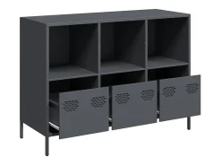 Aparador acero laminado en frío gris antracita 101,5x39x73,5 cm