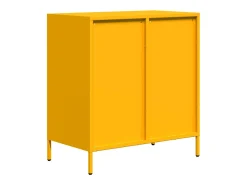 Aparador acero laminado en frío amarillo mostaza 68x39x73,5 cm