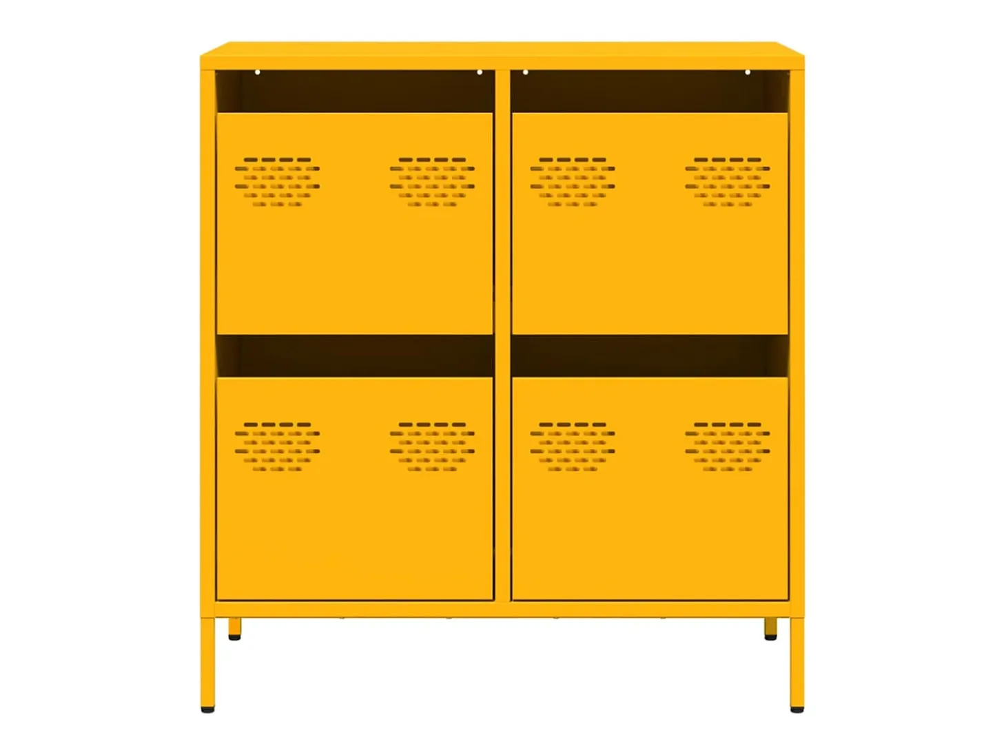 Aparador acero laminado en frío amarillo mostaza 68x39x73,5 cm