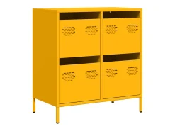Aparador acero laminado en frío amarillo mostaza 68x39x73,5 cm