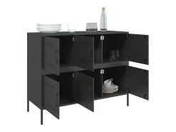 Aparador acero negro 100,5x39x79 cm