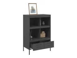 Aparador acero negro 68x39x101,5 cm