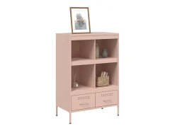 Aparador acero rosa 68x39x101,5 cm