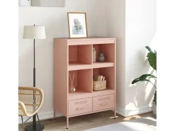Aparador acero rosa 68x39x101,5 cm
