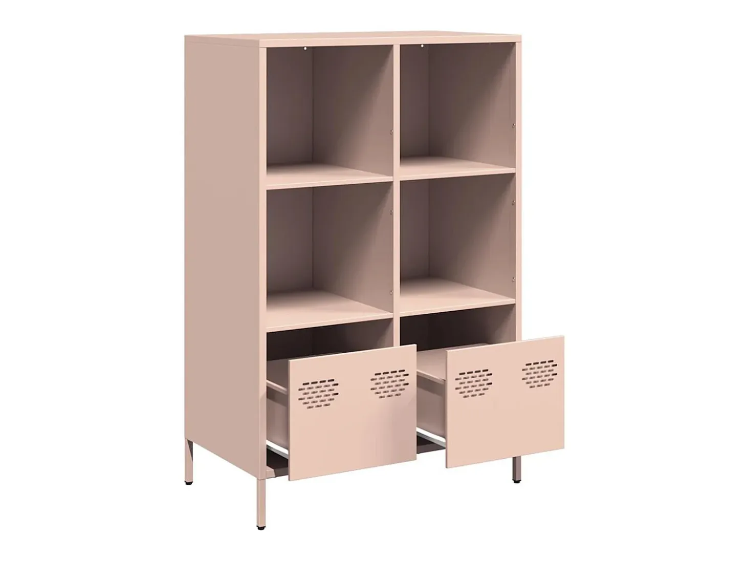 Aparador acero rosa 68x39x103,5 cm