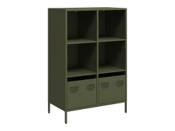 Aparador acero verde oliva 68x39x103,5 cm