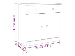 Aparador ALTA 77x35x73 cm madera maciza de pino