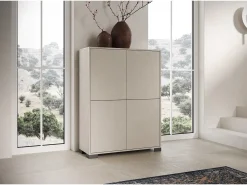 Aparador alto 4 puertas 90x35x120 cm Lumina cachemira