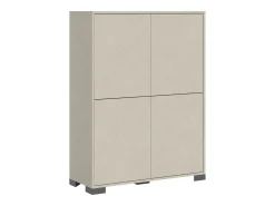 Aparador alto 4 puertas 90x35x120 cm Lumina cachemira